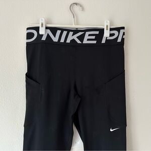 Nike Pro Sculpt Women's High-Waisted 7/8 Leggings with Pockets (Black, Size L)